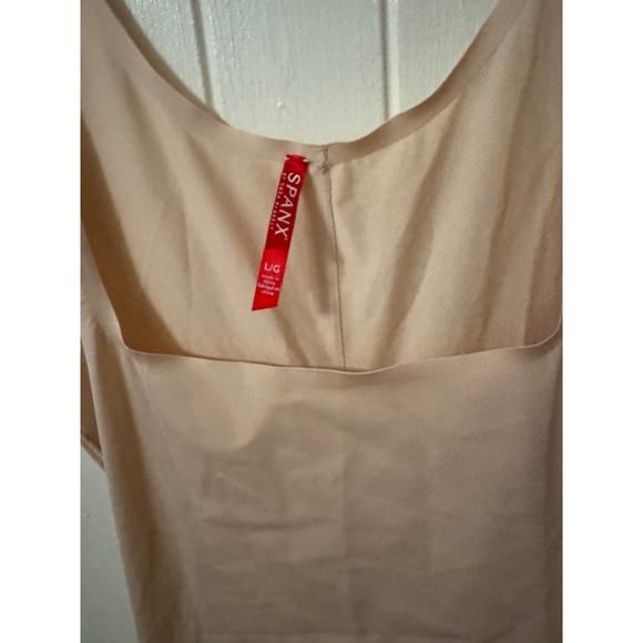 SPANX Open-Bust Mid-Thigh Bodysuit Champagne Beige L - Picture 6 of 6